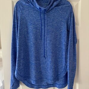 Athleta Blue Heathered Hoodie